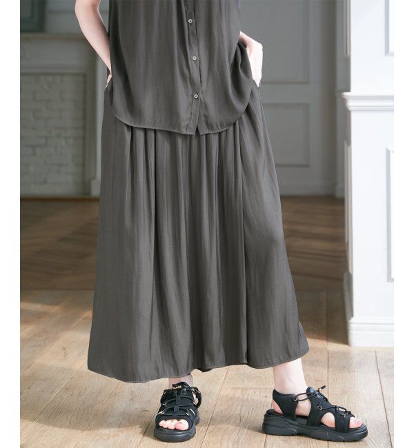 ikka「【セットアップ対応】カッセンボリュームラップスカーチョ」|その他|