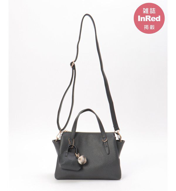 ikka「合皮2WAYオヤコミニボストンバッグ」|その他|ブラック