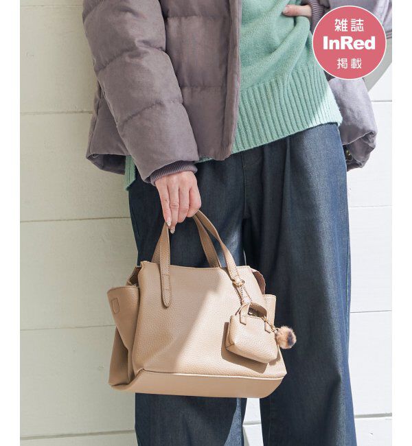 ikka「合皮2WAYオヤコミニボストンバッグ」|その他|グレージュ