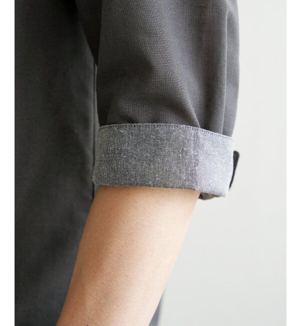 ikka「7分袖リネン混切り替えポケットシャツ」|シャツ・ブラウス|