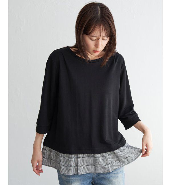 ikka「冷感裾レイヤードプルオーバー」|その他|