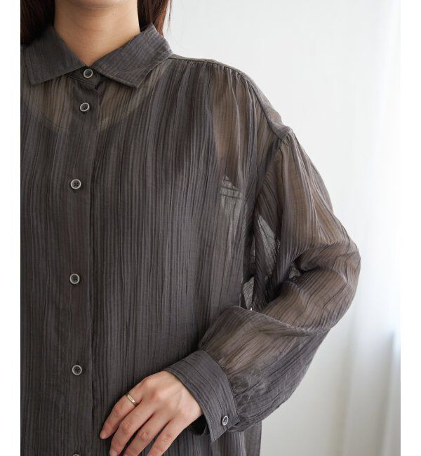 ikka「シアーバックシャーリングシャツ」|シャツ・ブラウス|