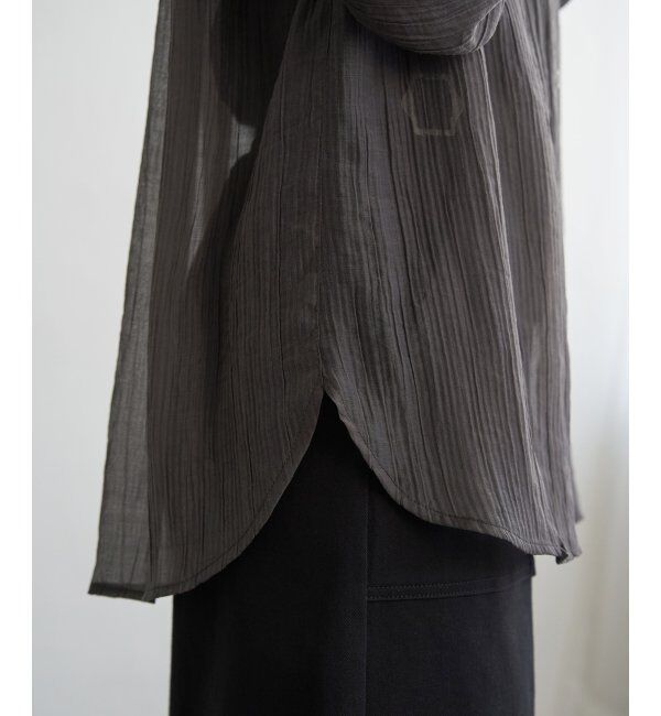 ikka「シアーバックシャーリングシャツ」|シャツ・ブラウス|