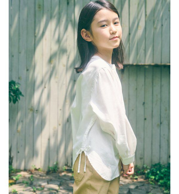 ikka kids「【親子おそろい】マルチWAYバンドカラーシャツ（110~160cm）」|シャツ・ブラウス|