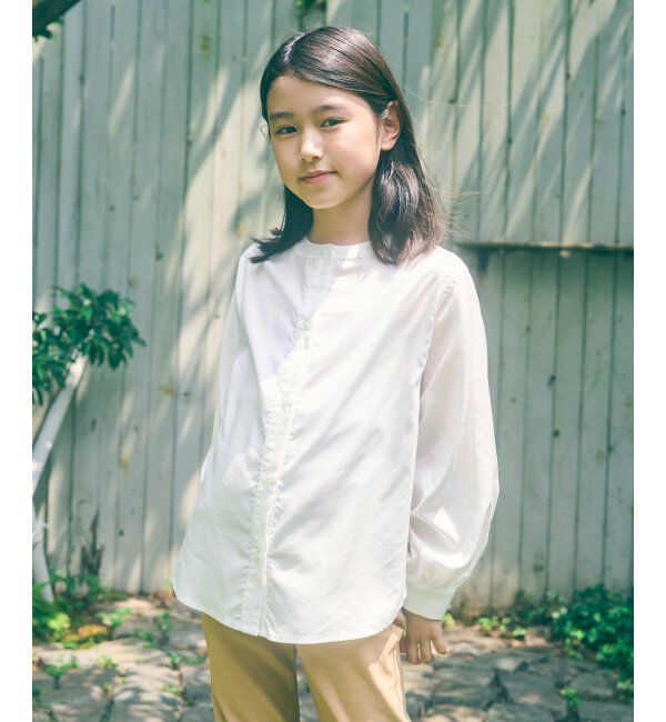 ikka kids「【親子おそろい】マルチWAYバンドカラーシャツ（110~160cm）」|シャツ・ブラウス|