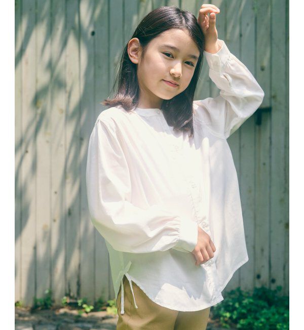 ikka kids「【親子おそろい】マルチWAYバンドカラーシャツ（110~160cm）」|シャツ・ブラウス|