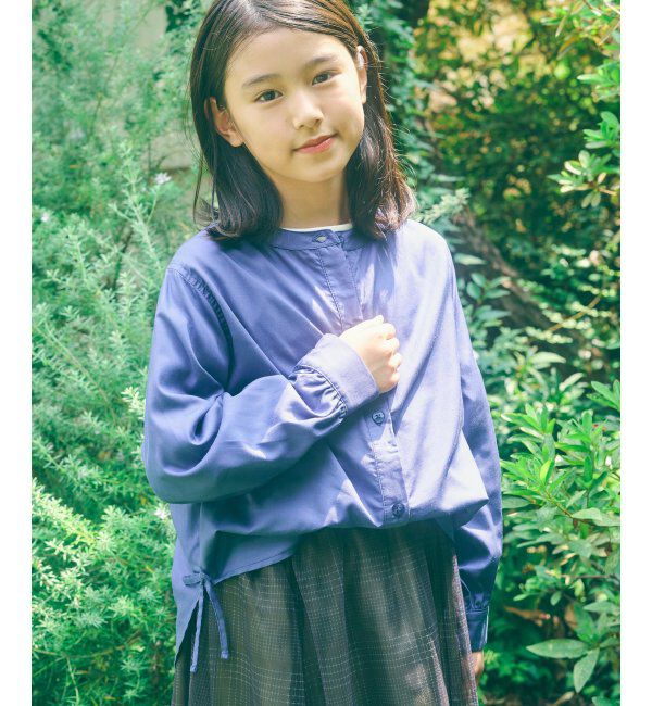 ikka kids「【親子おそろい】マルチWAYバンドカラーシャツ（110~160cm）」|シャツ・ブラウス|