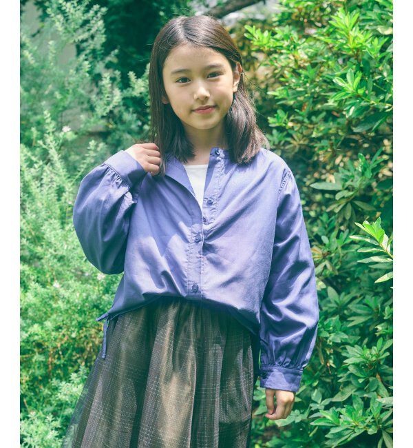 ikka kids「【親子おそろい】マルチWAYバンドカラーシャツ（110~160cm）」|シャツ・ブラウス|