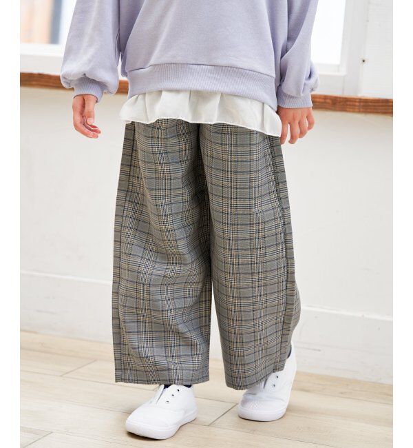 ikka kids「レースアップワイドパンツ（120~160cm）」|その他|