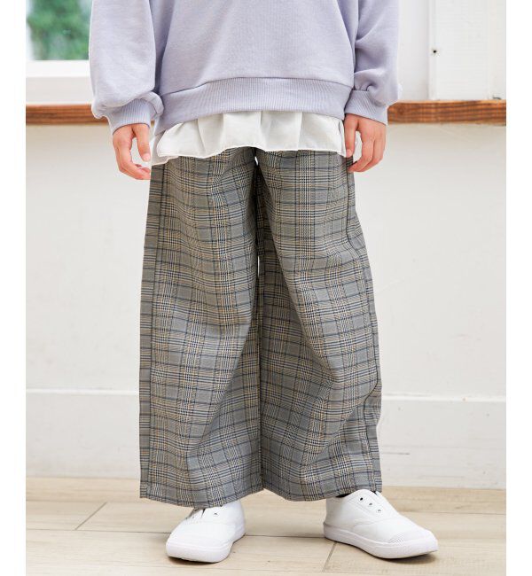 ikka kids「レースアップワイドパンツ（120~160cm）」|その他|
