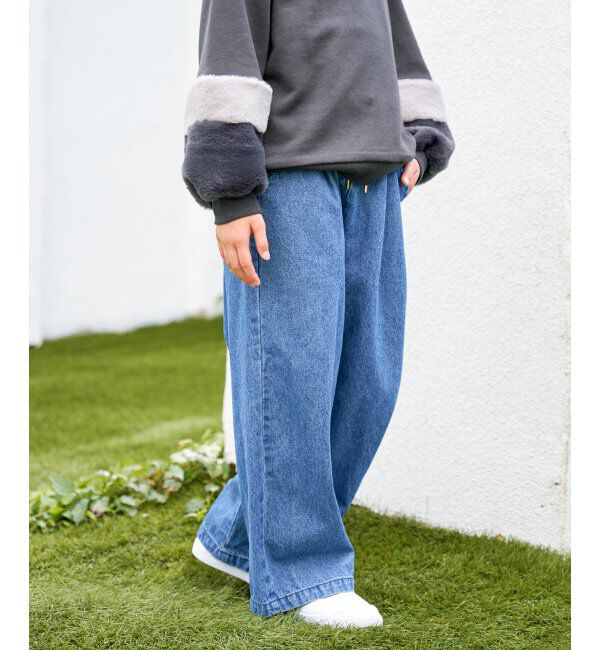 ikka kids「レースアップワイドパンツ（120~160cm）」|その他|