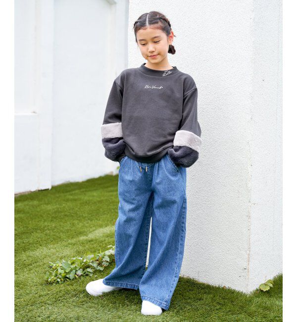 ikka kids「レースアップワイドパンツ（120~160cm）」|その他|