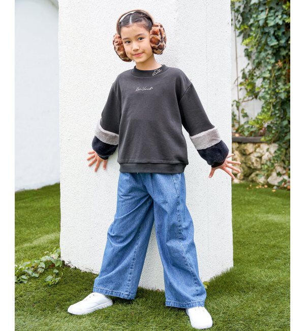 ikka kids「レースアップワイドパンツ（120~160cm）」|その他|