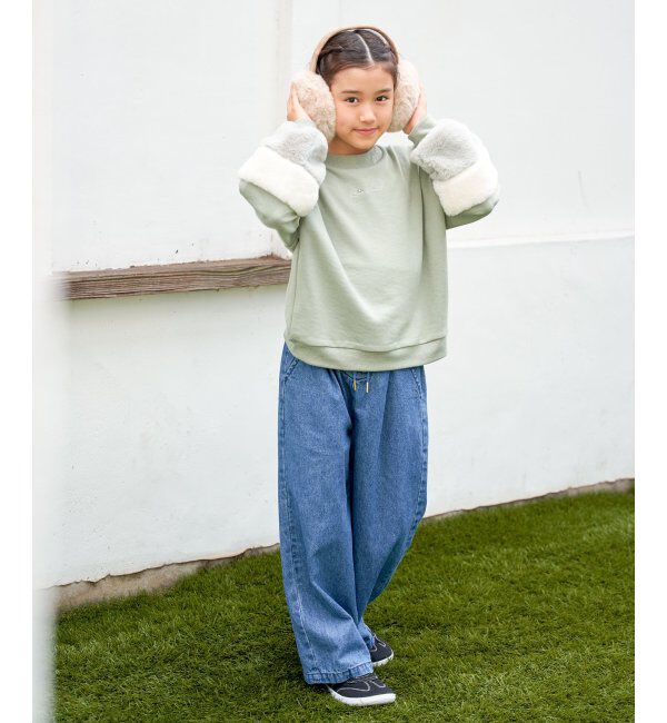 ikka kids「レースアップワイドパンツ（120~160cm）」|その他|