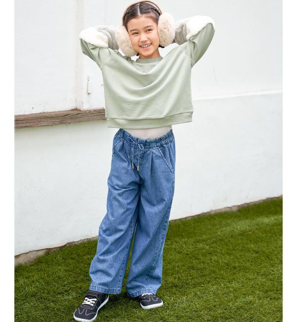 ikka kids「レースアップワイドパンツ（120~160cm）」|その他|