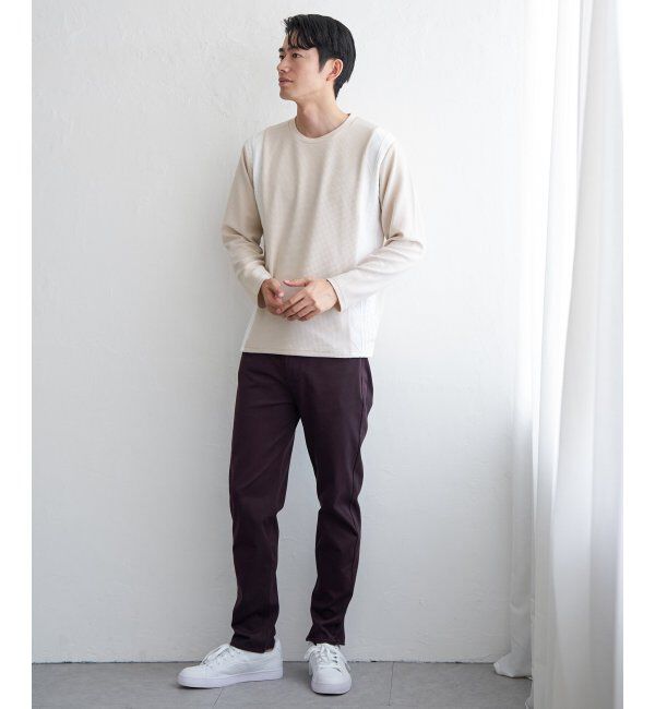 ikka「フクレジャカード切り替えロンT」|Tシャツ・カットソー|