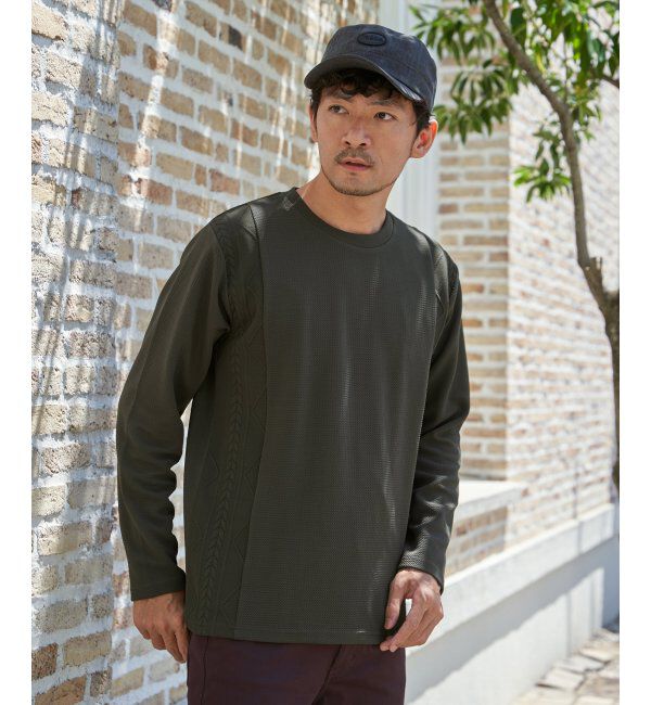 ikka「フクレジャカード切り替えロンT」|Tシャツ・カットソー|