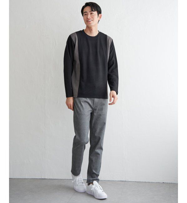 ikka「フクレジャカード切り替えロンT」|Tシャツ・カットソー|