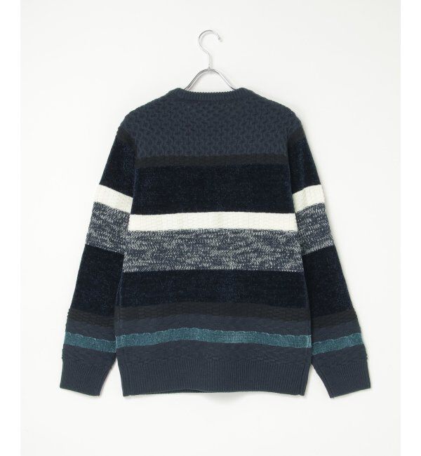ikka「モールミックスボーダーニット」|プルオーバー|