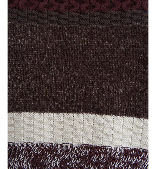 ikka「モールミックスボーダーニット」|プルオーバー|