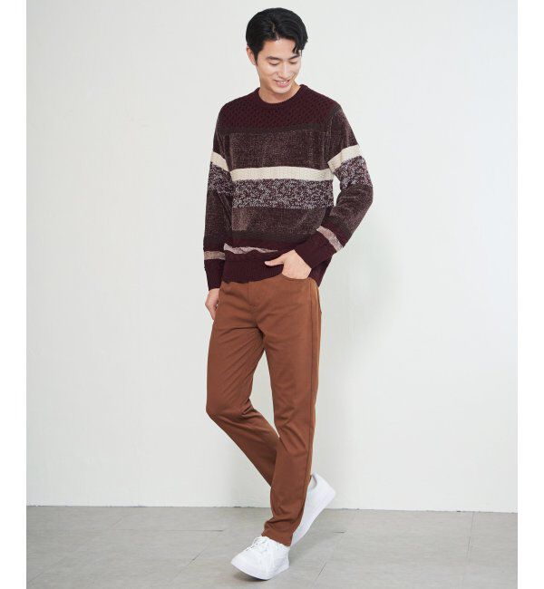 ikka「モールミックスボーダーニット」|プルオーバー|