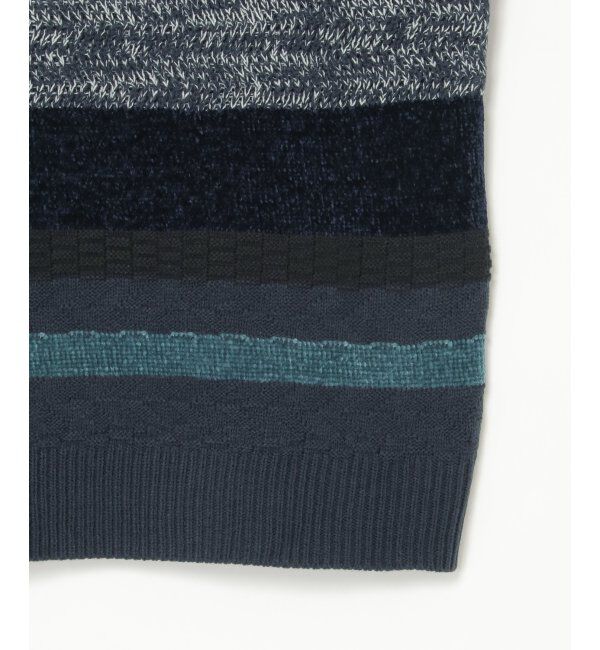 ikka「モールミックスボーダーニット」|プルオーバー|