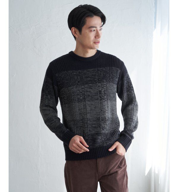 ikka「メランジグラデーションニット」|プルオーバー|