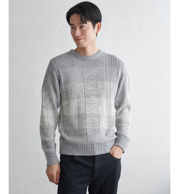 ikka「メランジグラデーションニット」|プルオーバー|