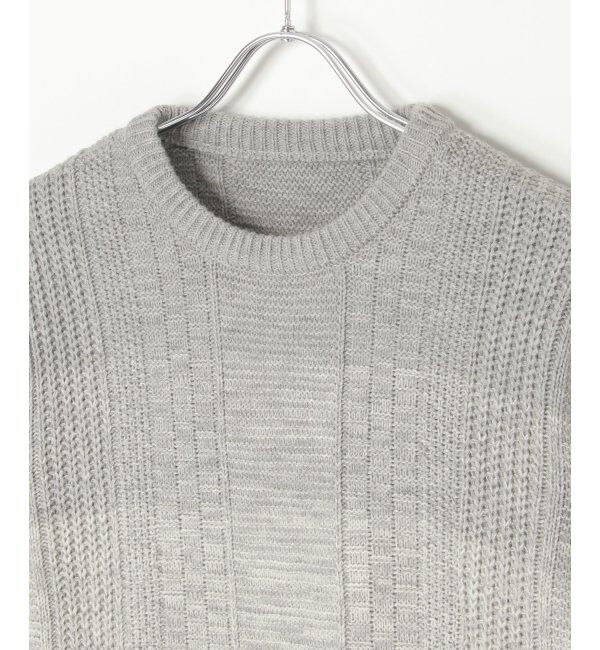 ikka「メランジグラデーションニット」|プルオーバー|