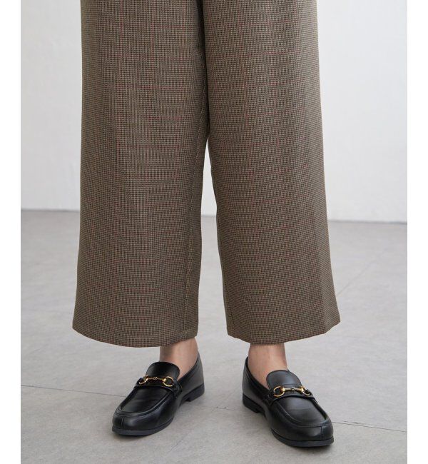 ikka「ツイルサイドベルトワイドパンツ」|その他|