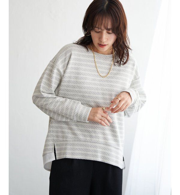 ikka「カットジャガード裾レイヤープルオーバー」|その他|