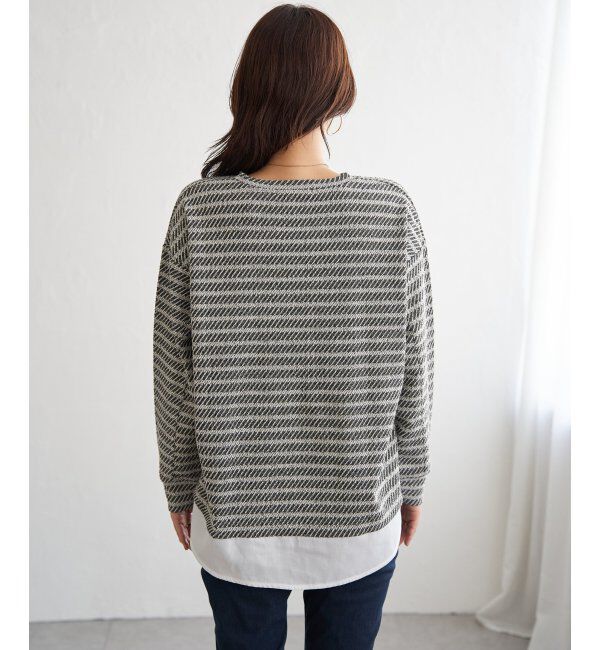 ikka「カットジャガード裾レイヤープルオーバー」|その他|