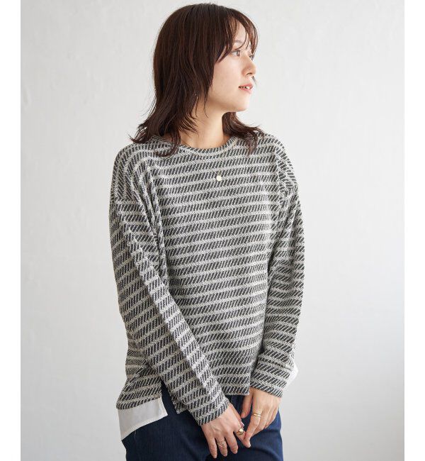 ikka「カットジャガード裾レイヤープルオーバー」|その他|