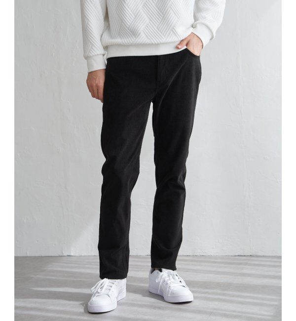 ikka「GOKU楽パンツ EASY STRETCHコール5P」|その他|ブラック