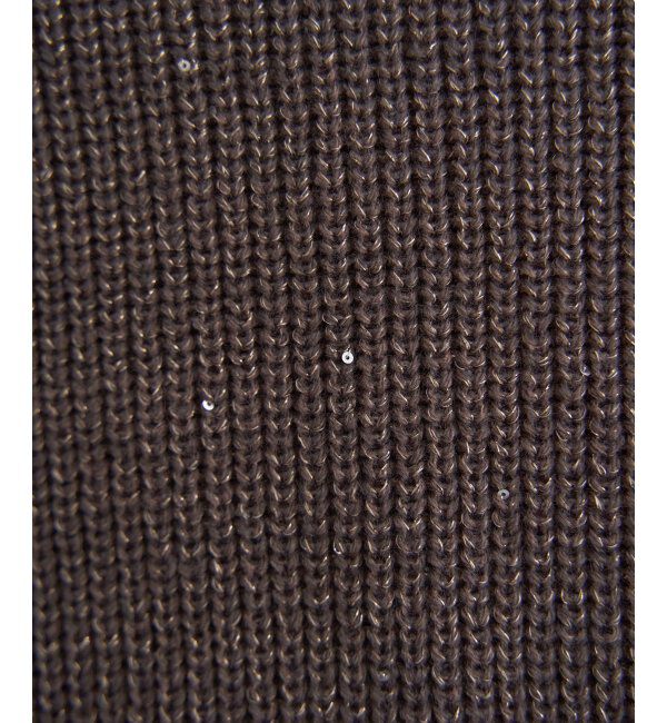 ikka「ラメスパンコールニットプルオーバー」|プルオーバー|