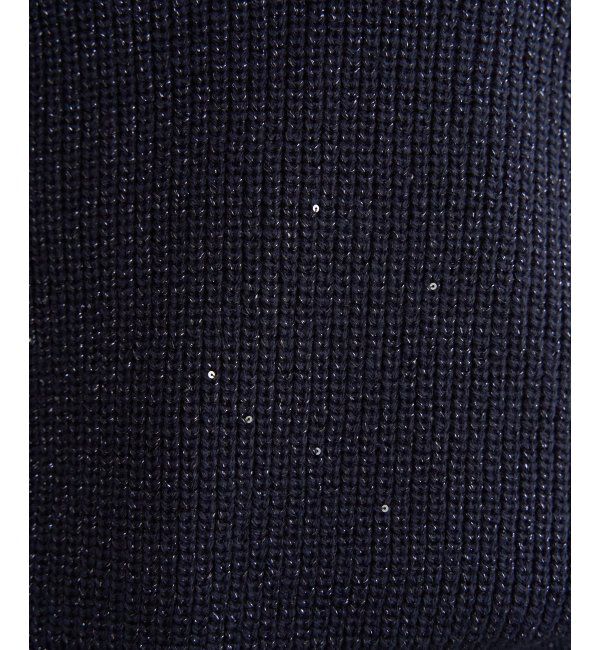 ikka「ラメスパンコールニットプルオーバー」|プルオーバー|