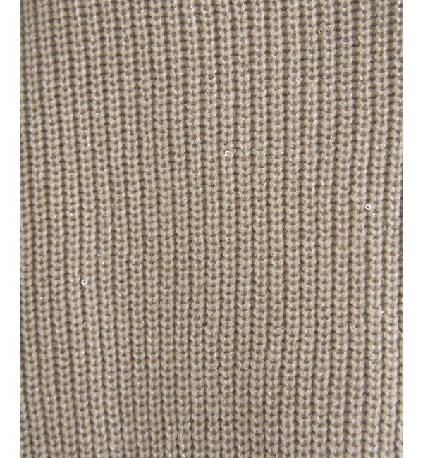 ikka「ラメスパンコールニットプルオーバー」|プルオーバー|