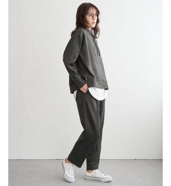 ikka「フェイクスエードテーパードパンツ」|その他|