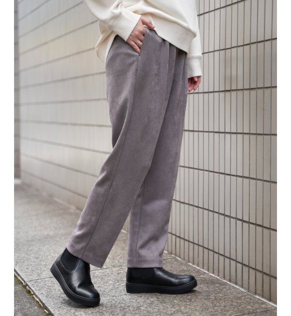 ikka「フェイクスエードテーパードパンツ」|その他|