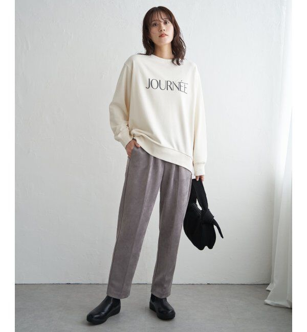 ikka「フェイクスエードテーパードパンツ」|その他|