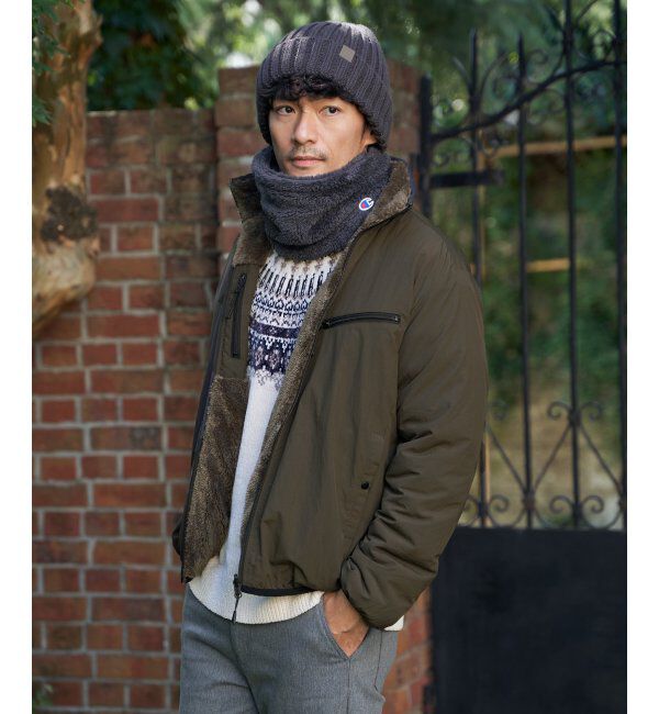 ikka「リバーシブルナイロンフリースブルゾン」|ブルゾン・スタジャン|