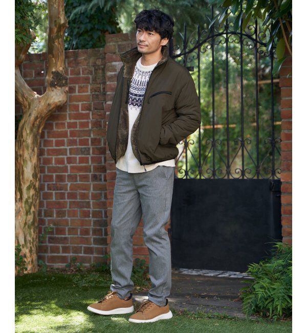 ikka「リバーシブルナイロンフリースブルゾン」|ブルゾン・スタジャン|