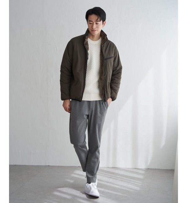 ikka「リバーシブルナイロンフリースブルゾン」|ブルゾン・スタジャン|