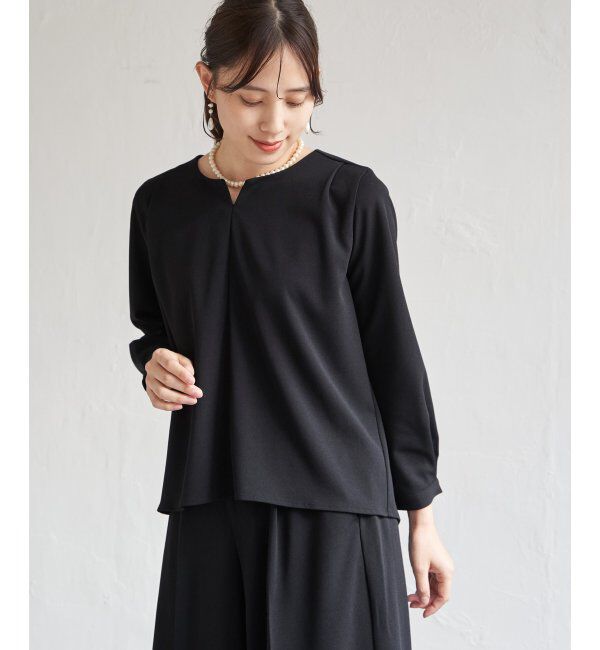 IKKA LOUNGE「【フォーマル対応／2点セット】GOKU楽 長袖フレアセット」|ワンピース|