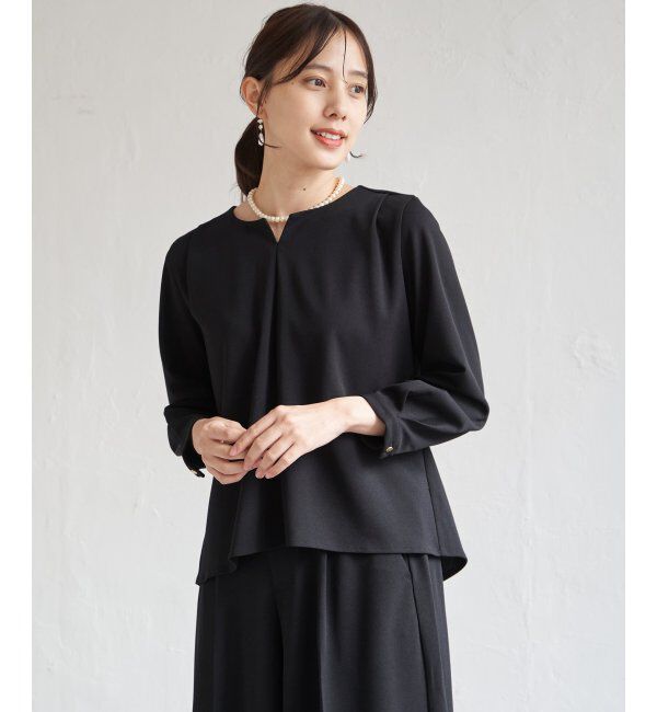 IKKA LOUNGE「【フォーマル対応／2点セット】GOKU楽 長袖フレアセット」|ワンピース|