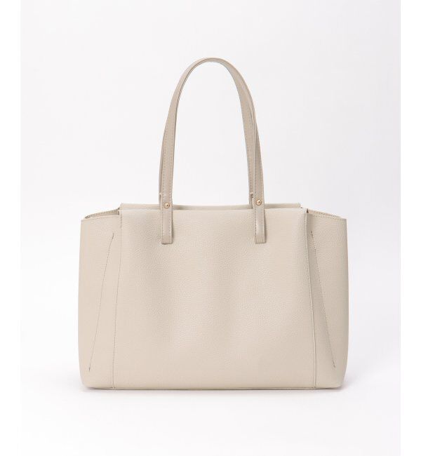 ikka「合皮A4三層トートバッグ」|その他|ライトグレー