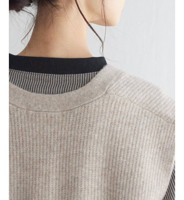 Lbc with Life「ポケ付きニットロングベスト」|ニット・セーター|