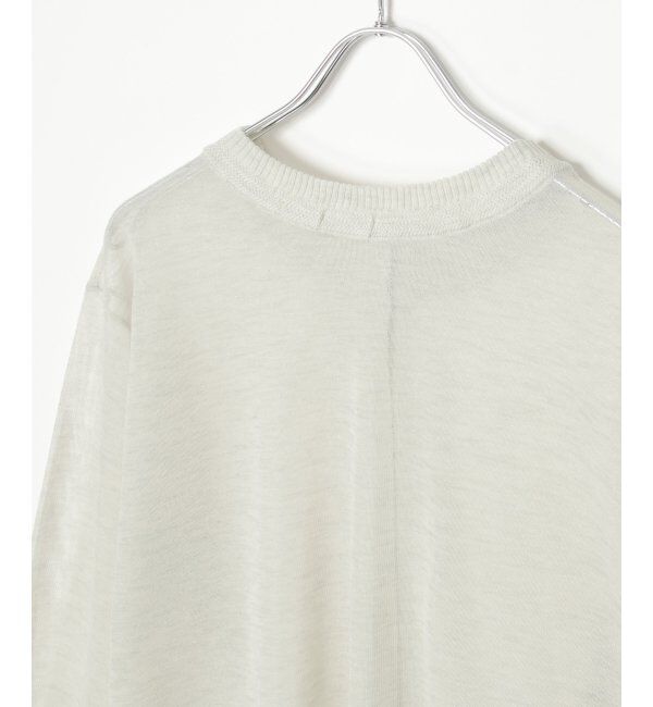 Lbc with Life「シアー2WAYヘリンボンクロシェニット」|カーディガン|