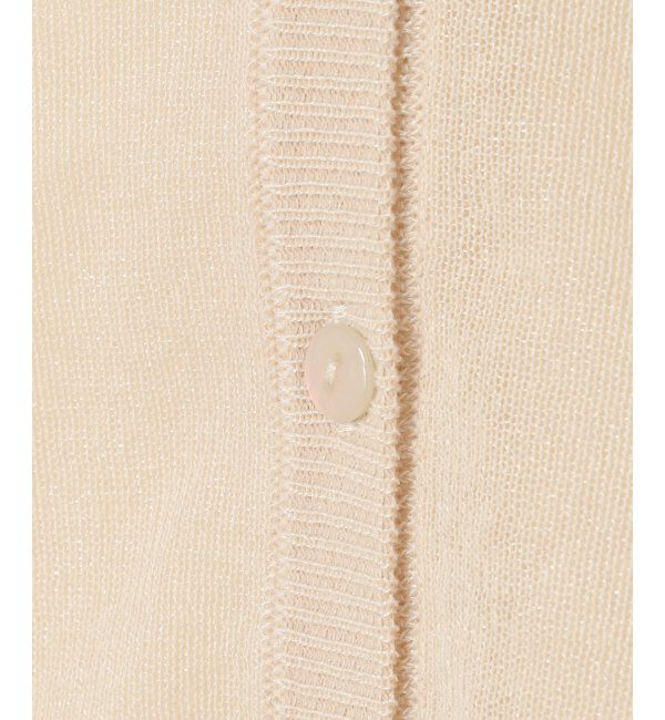 Lbc with Life「シアー2WAYヘリンボンクロシェニット」|カーディガン|