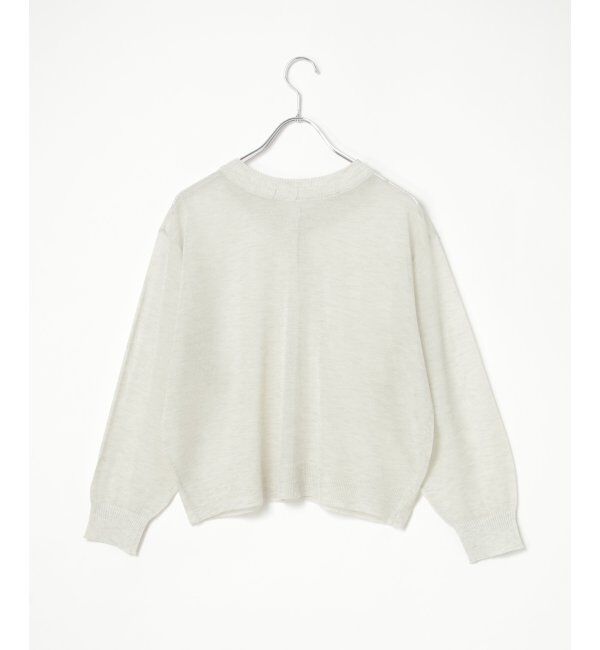 Lbc with Life「シアー2WAYヘリンボンクロシェニット」|カーディガン|